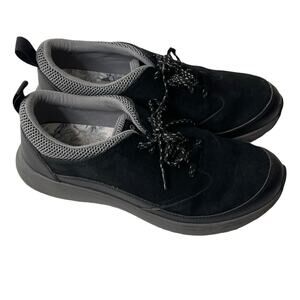 Alegria Black and Gray Slip-On Sneakers